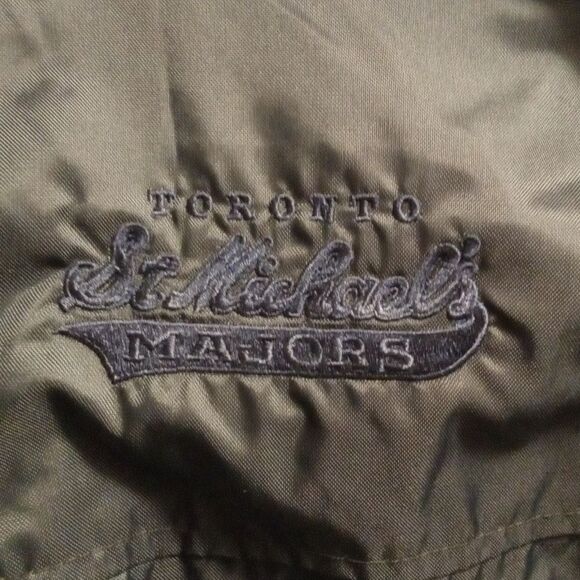 McCarthy St Michael's Leather Jacket L Black Logo - Picture 2 of 12